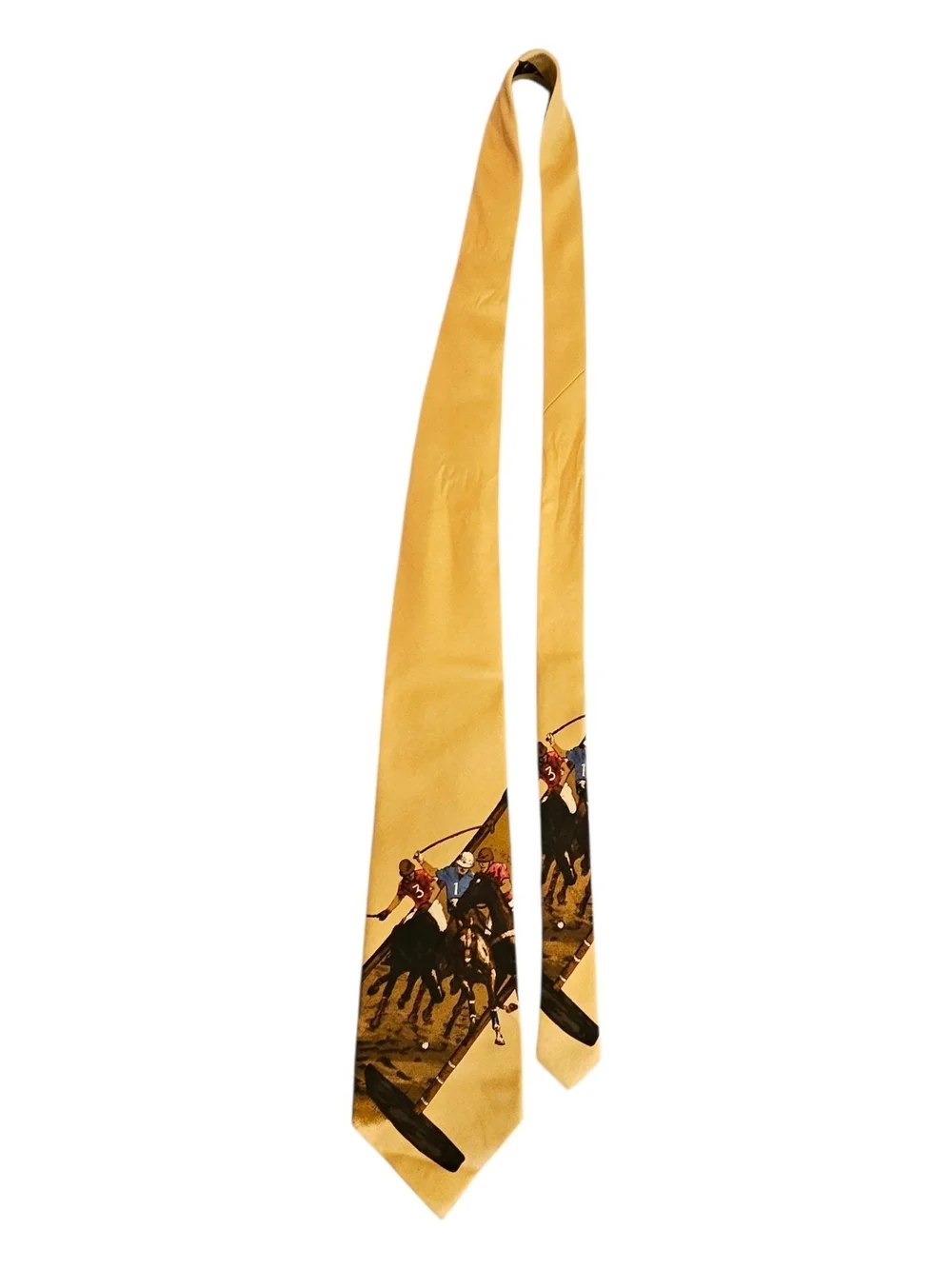PRL Vintage Silk Polo Scene Tie